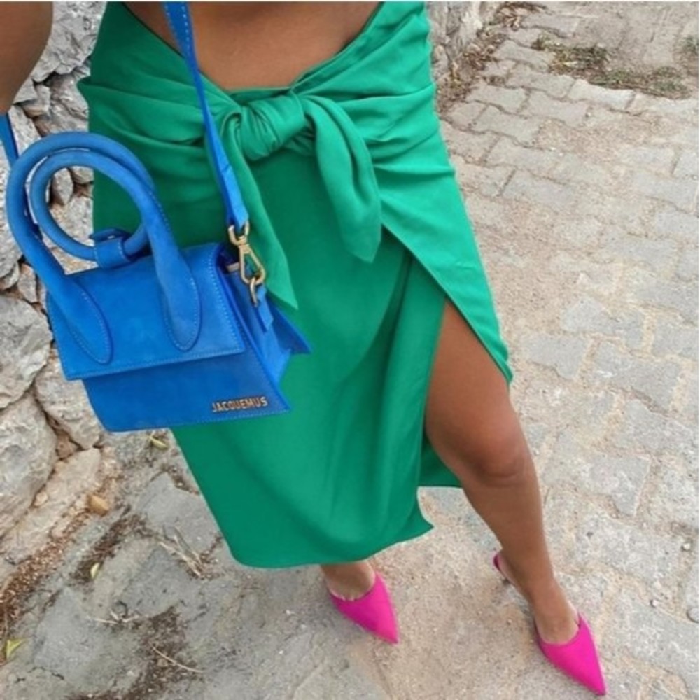 Zara * wrap midi  skirt green Size XS